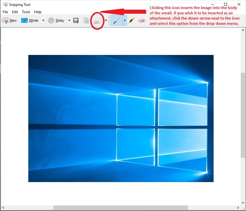 Emailing your screenshot, snipping step 5 Step 5, snipping