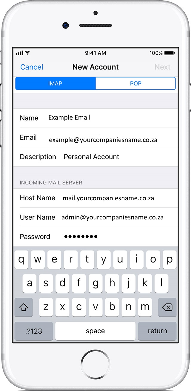 when adding email to iphone what is server when adding email to iphone what is server