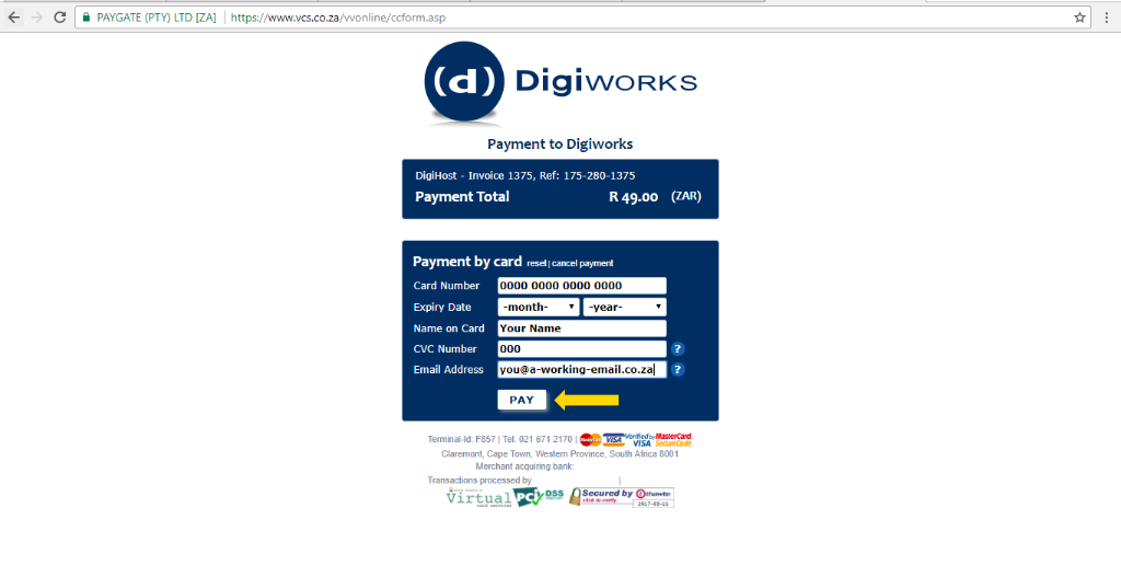 View and Pay Invoices - Screen 4